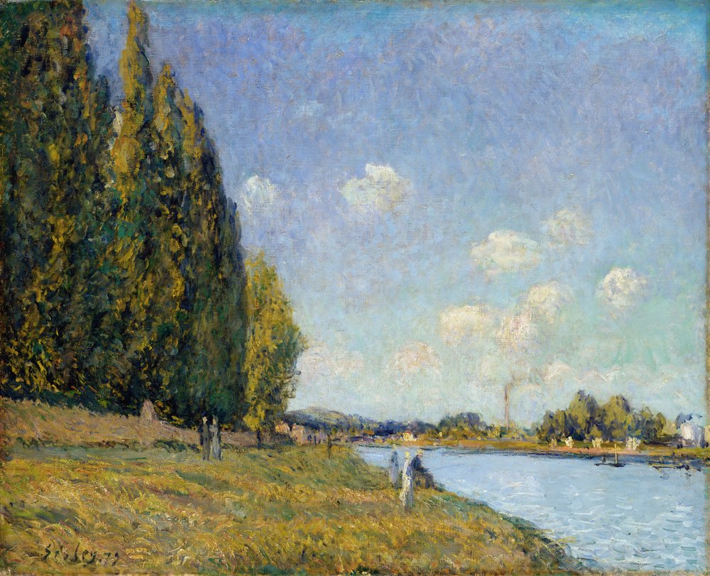 川 芸術作品 Alfred Sisley - The Seine at